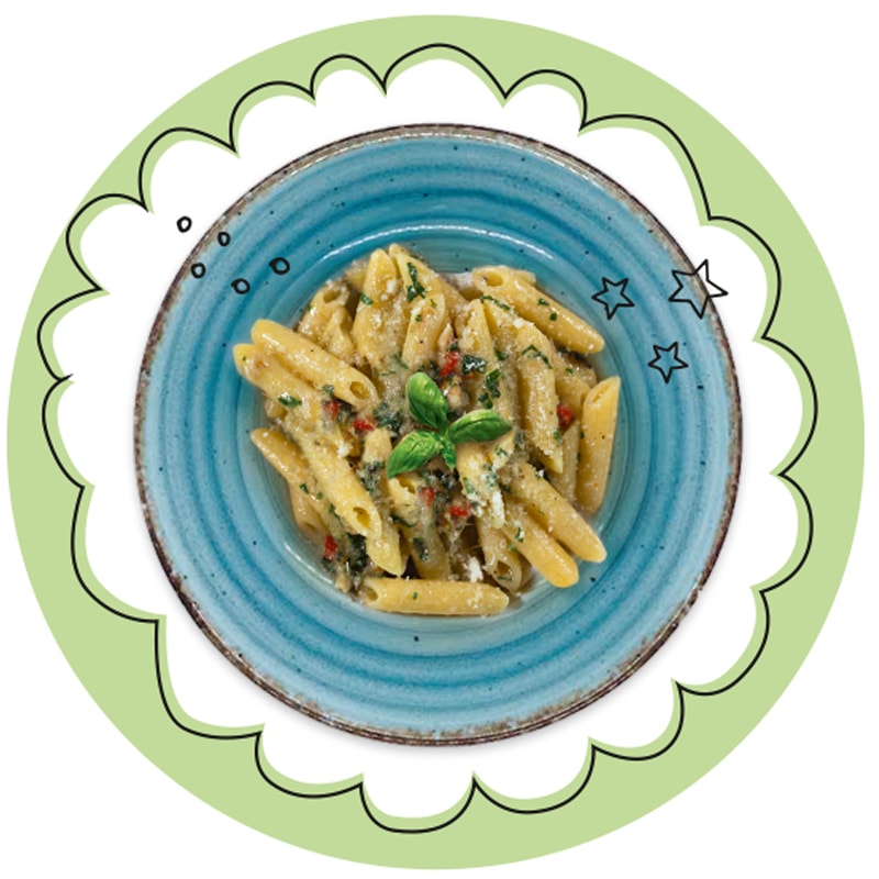 Penne al pesto di noci e erbe aromatiche