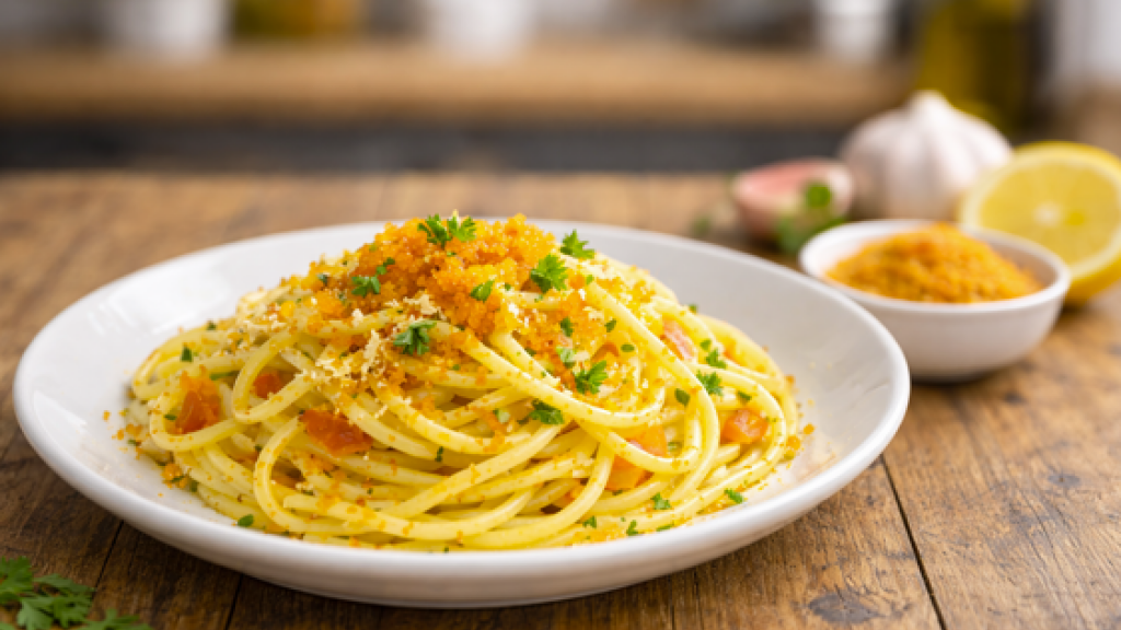 Spaghetti con Bottarga di Muggine - Spaghetti con Bottarga di Muggine