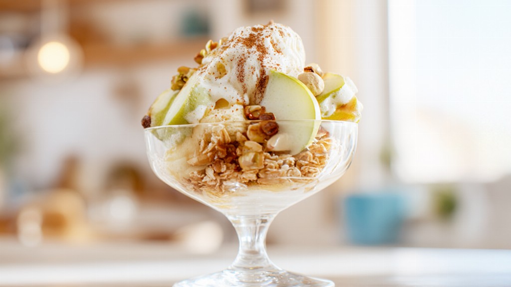 Bicchiere fit con gelato Zero Zuccheri Piacersi Conad, cereali integrali e miele - coppa-gelato-piacersi-conad