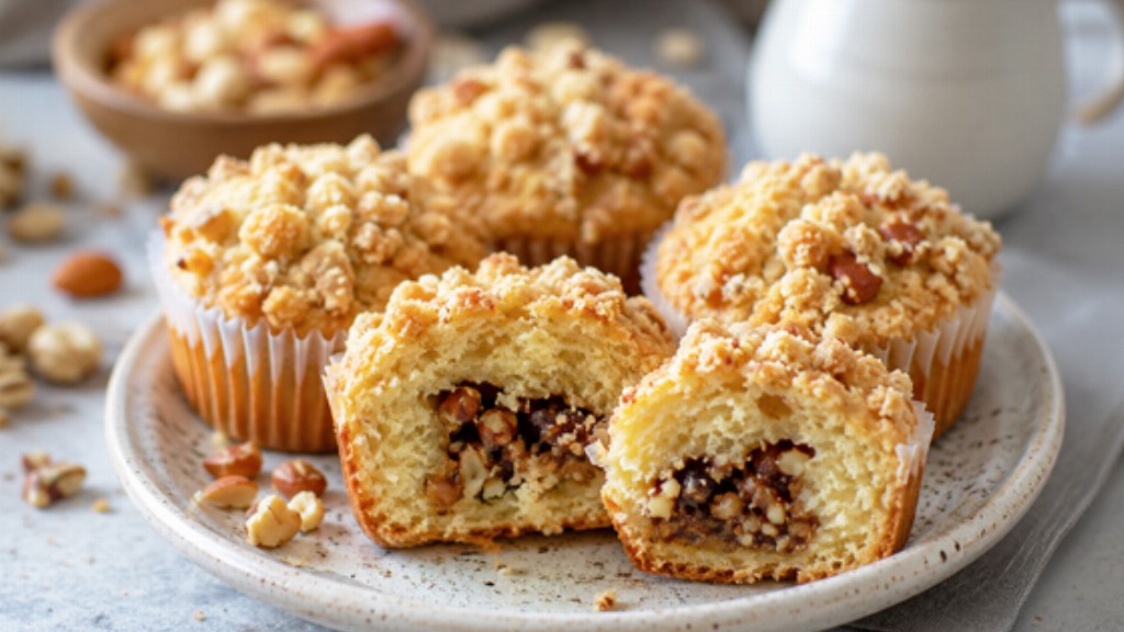 Tortine al kefir con cuore di frutta secca e crumble croccante - tortino-kefir-frutta-secca