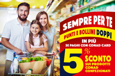 Sconto del 5% sui prodotti a marchio Conad - 5%