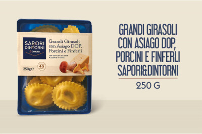 Grandi Girasoli con Asiago DOP, Porcini e Finferli Sapori e Dintorni