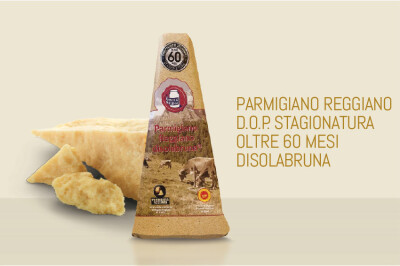Parmigiano Reggiano D.O.P. Stagionatura oltre 60 mesi Disolabruna
