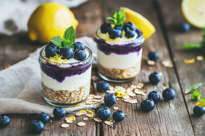 Mini cheesecake proteica yogurt greco e mirtilli - mini cheesecake yogurt e mirtilli