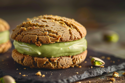 Biscotti con crema di pistacchio - Biscotti con crema di pistacchio