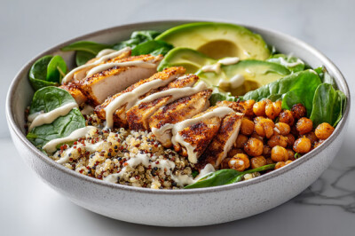 Power bowl con pollo alla paprika, quinoa, ceci e avocado - power-bowl-con-pollo-paprika-quinoa-ceci-avocado