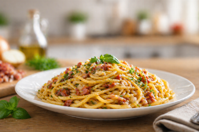 Spaghetti alla chitarra all'abruzzese - Spaghetti alla chitarra all'abruzzese
