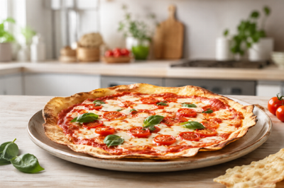 Pizza con pane Carasau - Pizza con pane Carasau