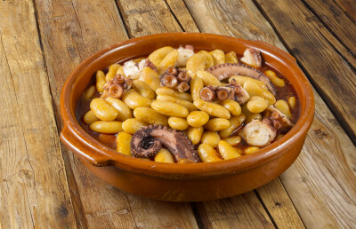 Polpo arrostito con fagioli - Polpo con fagioli