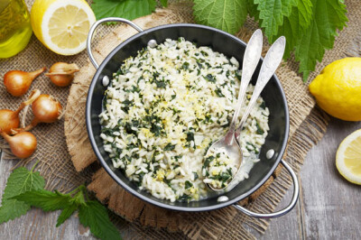 Risotto all'ortica e limone - risotto-ortica