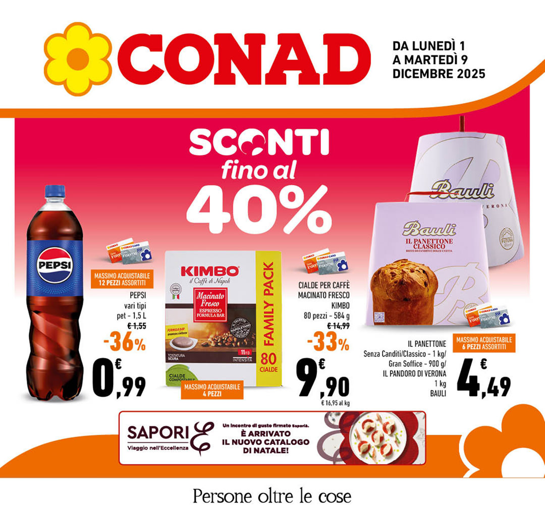 Sconti fino al 40%