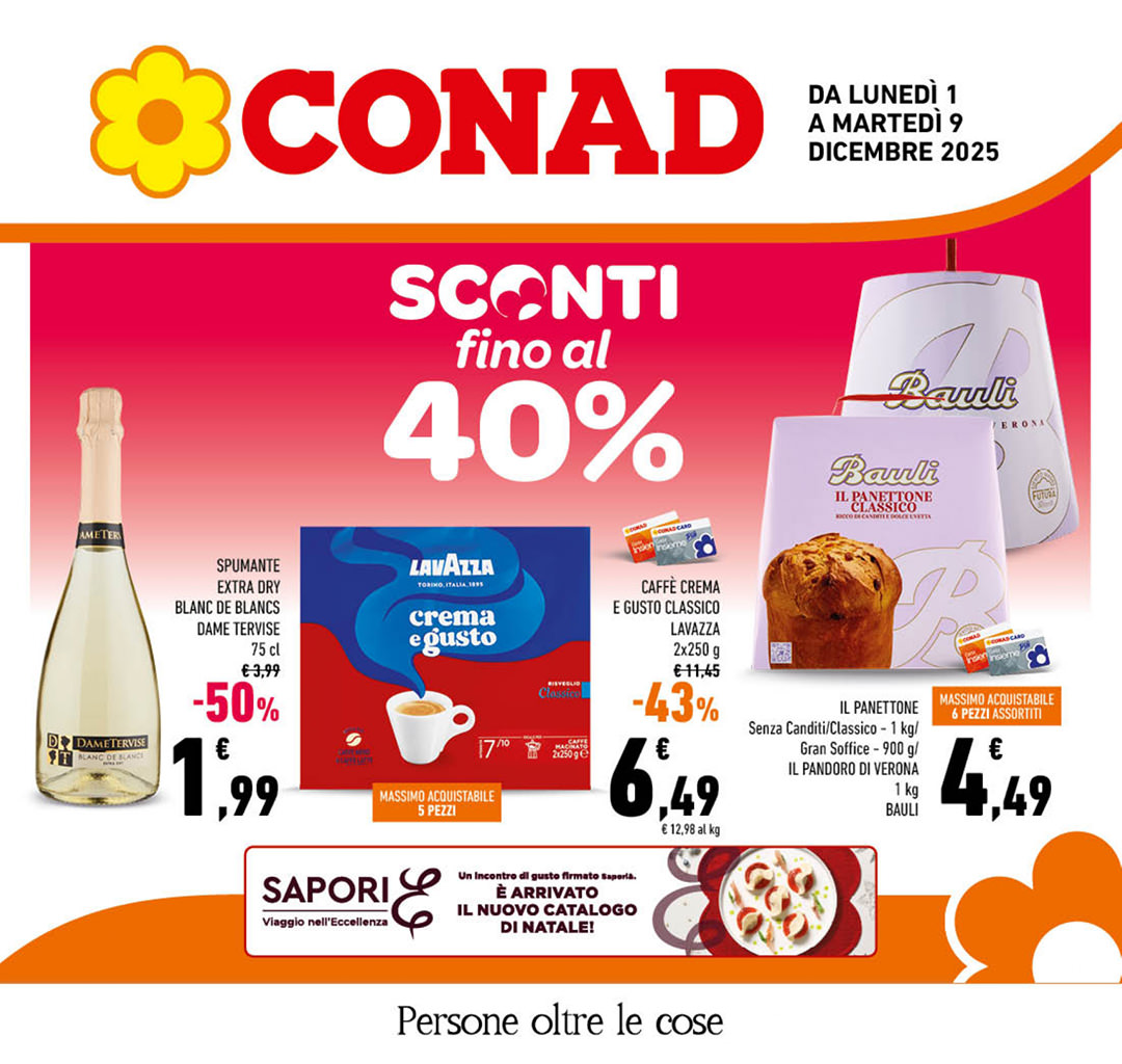 Sconti fino al 40%