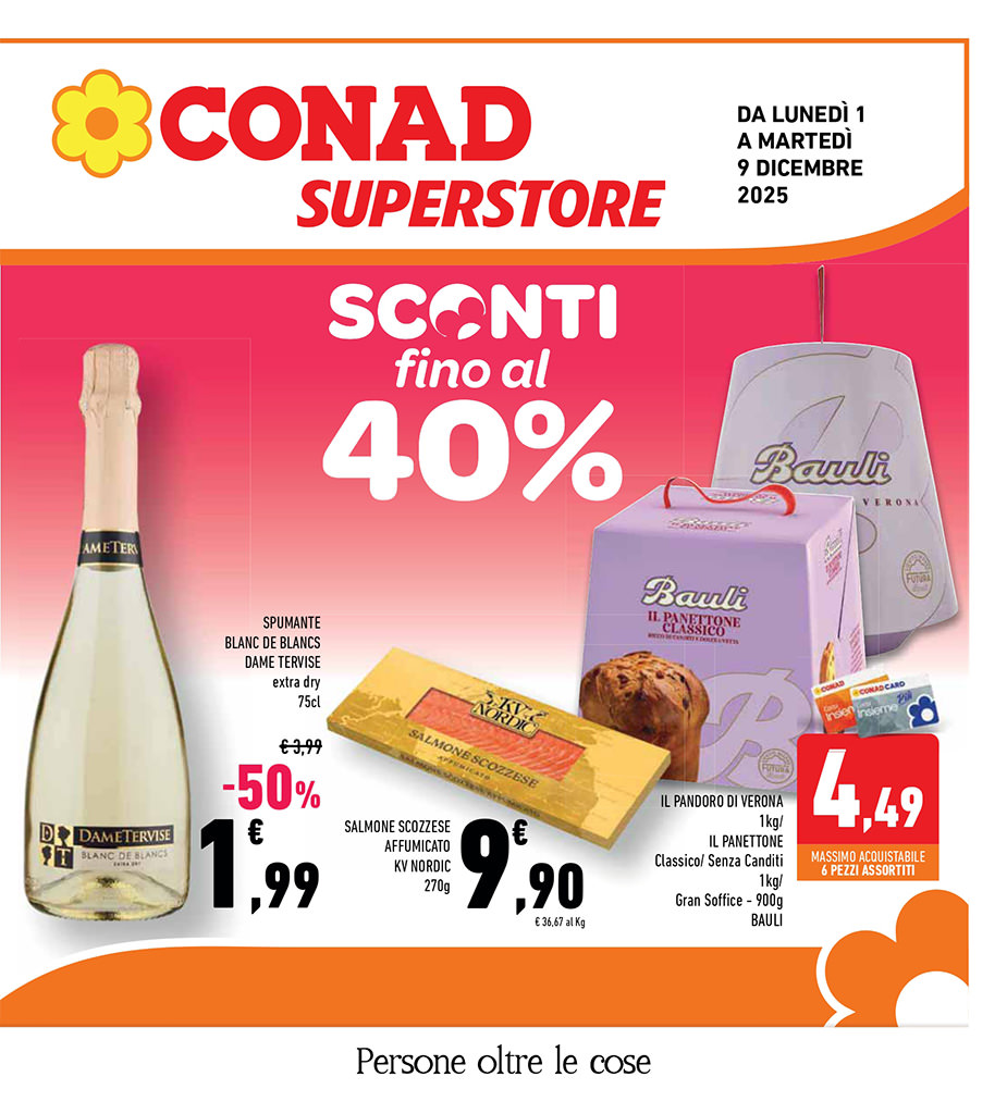 Sconti fino al 40%