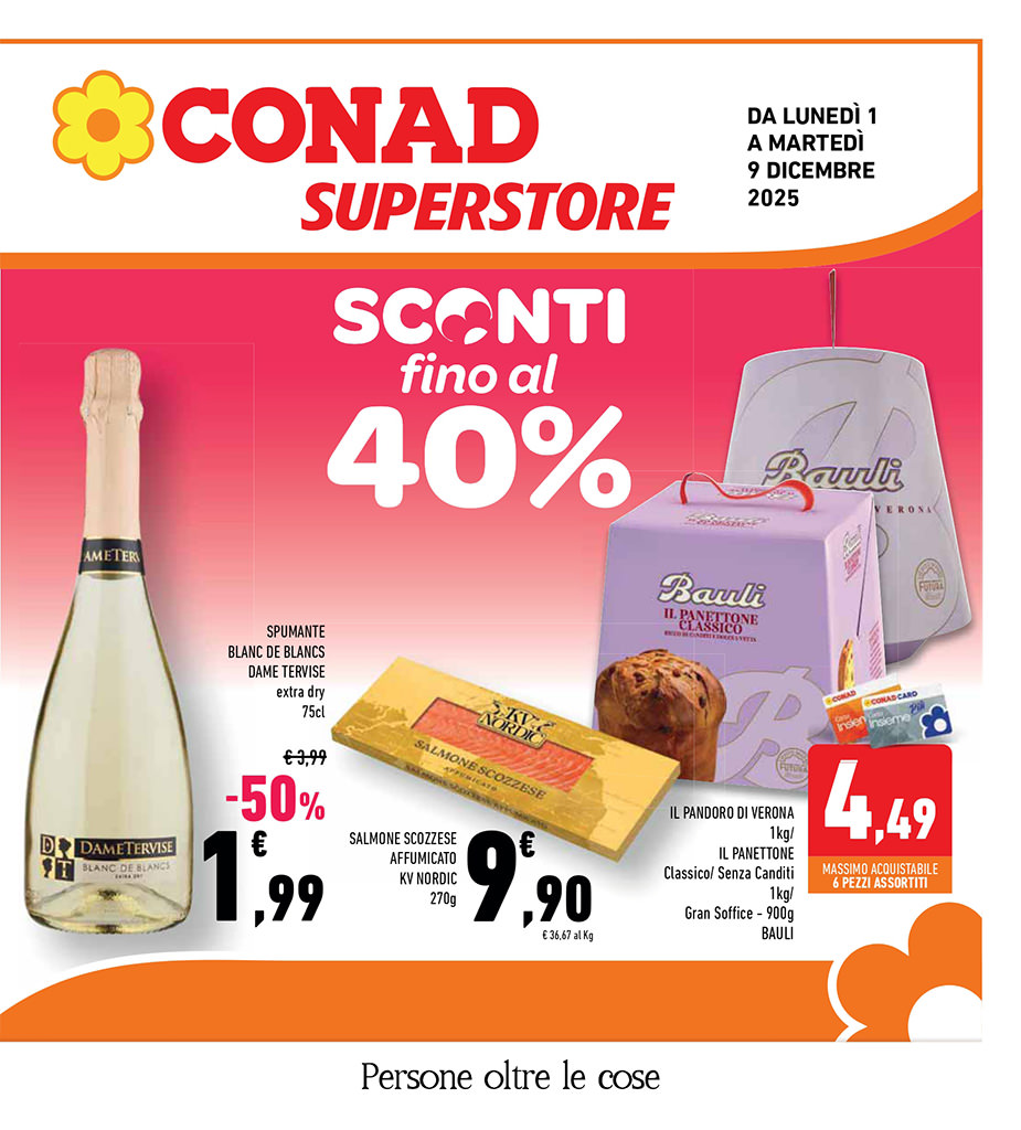 Sconti fino al 40%