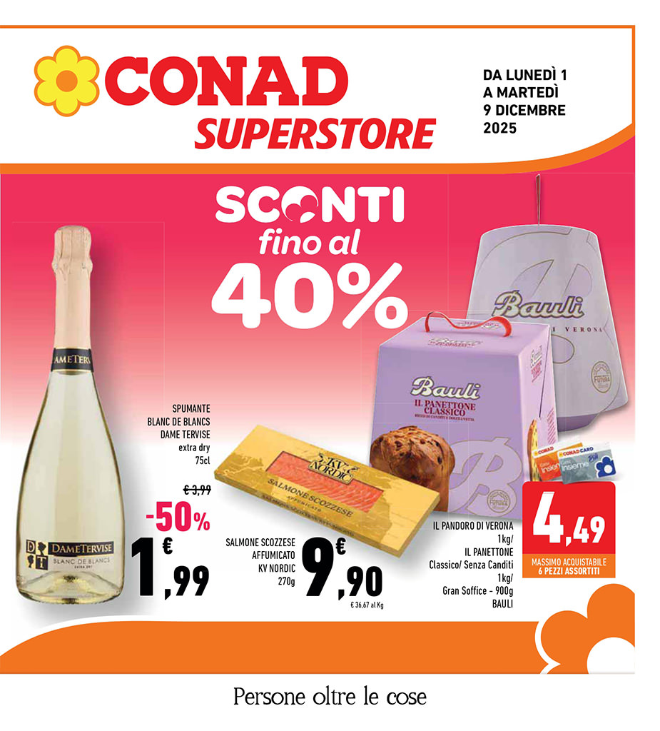 Sconti fino al 40%