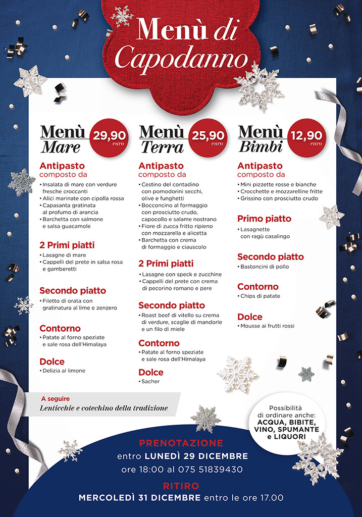 Menù di Capodanno - Corciano