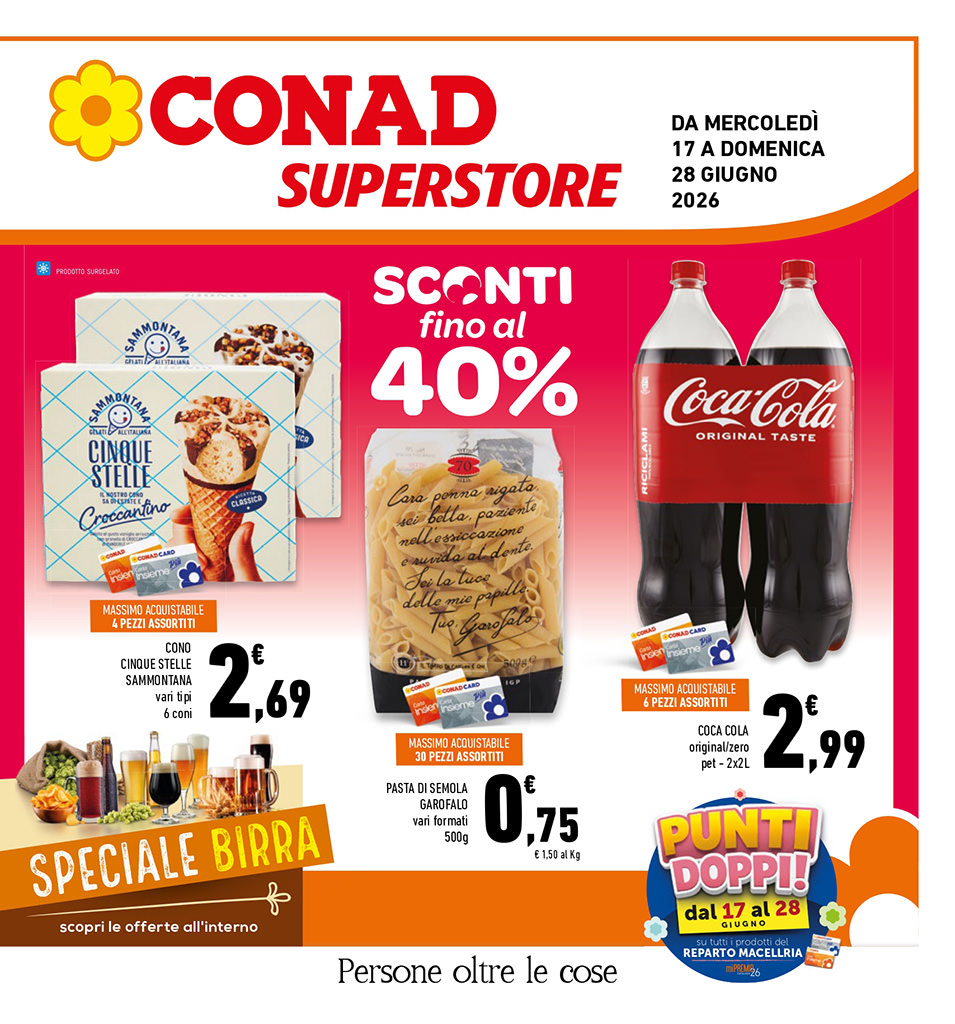 Sconti fino al 40%