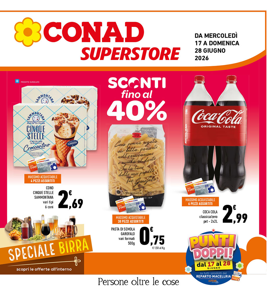 Sconti fino al 40%