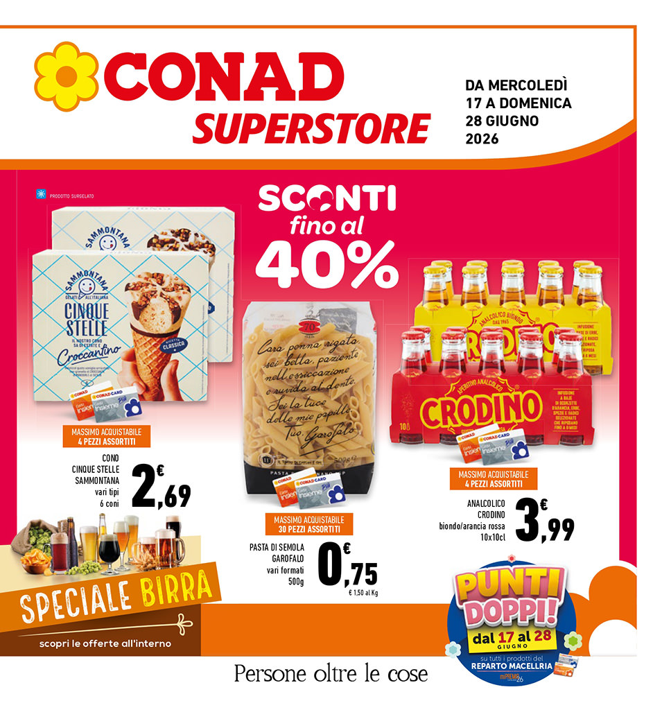 Sconti fino al 40%