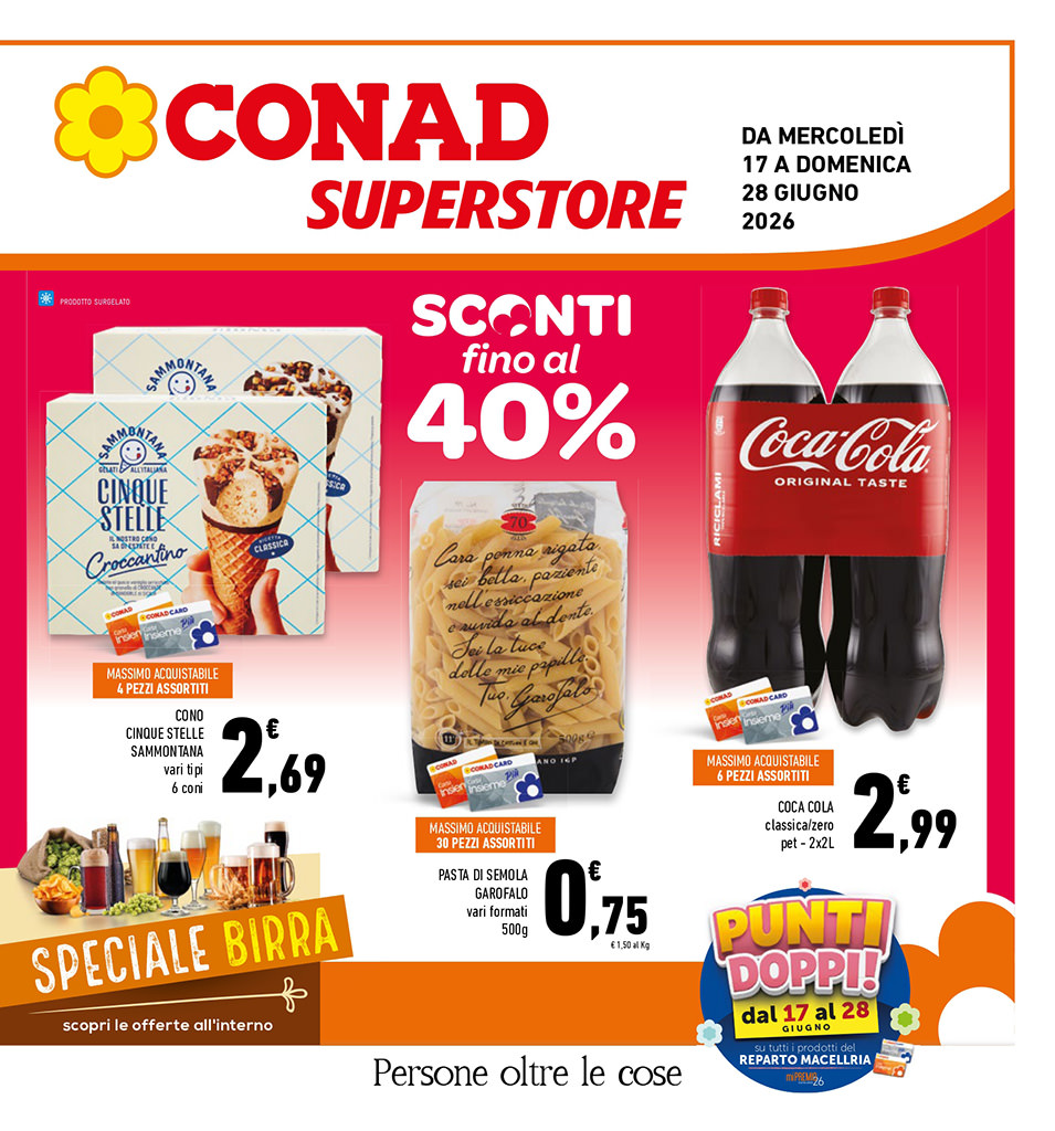 Sconti fino al 40%