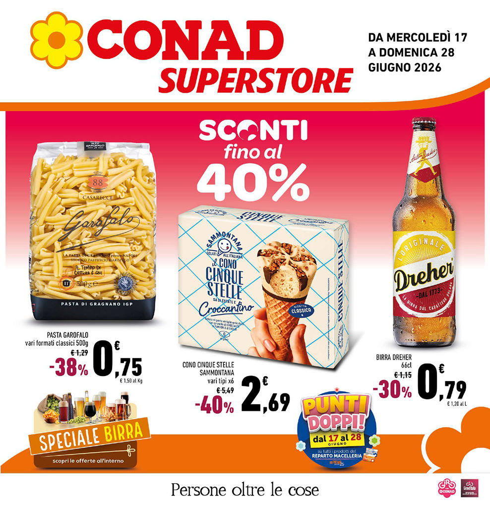 Sconti fino al 40%